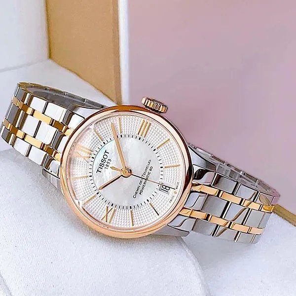 Đồng Hồ Nữ Tissot Chemin Des Tourelles Powermatic 80 Lady T099.207.22.118.02 (T0992072211802) Màu Bạc Vàng Hồng