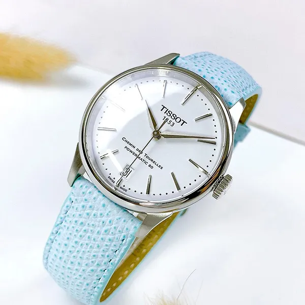 Đồng Hồ Nữ Tissot Chemin Des Tourelles Powermatic 80 Watch T139.207.16.011.00 Màu Xanh Bạc