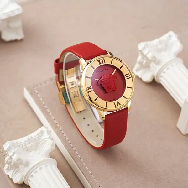 Đồng Hồ Nữ Versace Medusa 38mm VE2R00722 Màu Đỏ