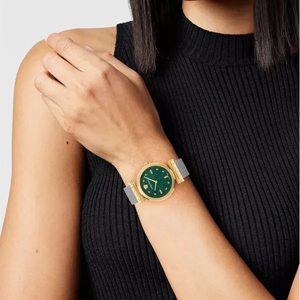 Đồng Hồ Nữ Versace Regalia Bracelet Watch VE6J00623 Màu Xanh Vàng
