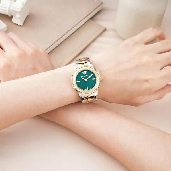 Đồng Hồ Nữ Versace V-Tribute Watch VE2P00522 Màu Demi Mặt Xanh