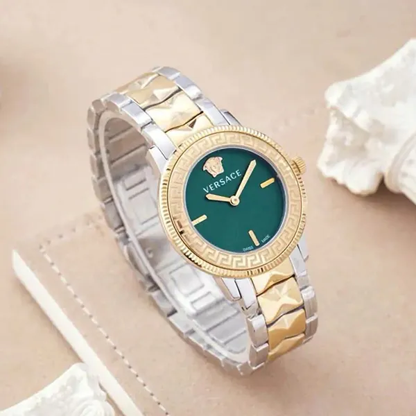Đồng Hồ Nữ Versace V-Tribute Watch VE2P00522 Màu Demi Mặt Xanh