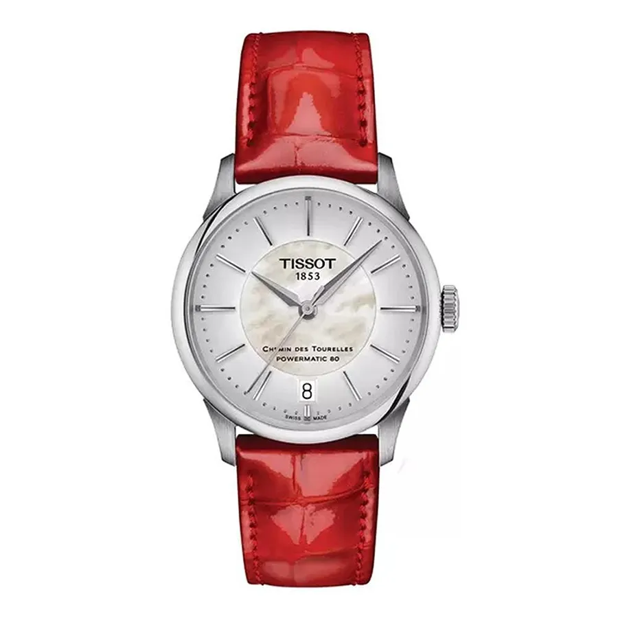 Đồng Hồ Tissot Chemin Des Tourelles Powermatic 80 Watch T139.207.16.111.00 Màu Trắng - Đỏ