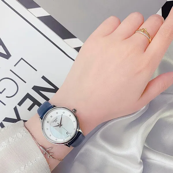 Đồng Hồ Nữ Tissot Odaci-T Watch T133.210.16.116.00 Màu Xanh - Bạc Kèm 01 Dây Đeo)
