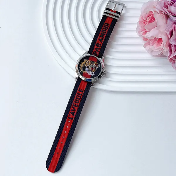 Đồng Hồ Unisex Gucci Le Marché Des Merveilles Watch YA126495 Màu Xanh Navy/Đỏ