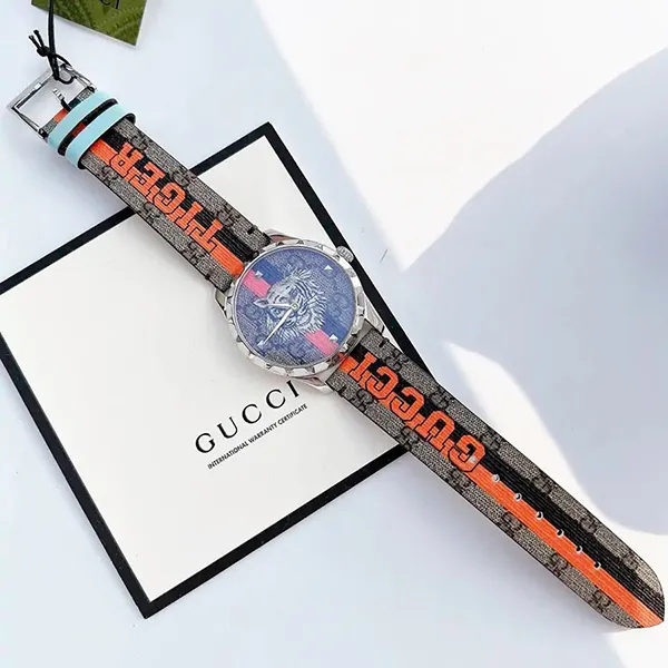 Đồng Hồ Unisex Gucci Tiger G-Timeless Watch YA1264186 Màu Nâu