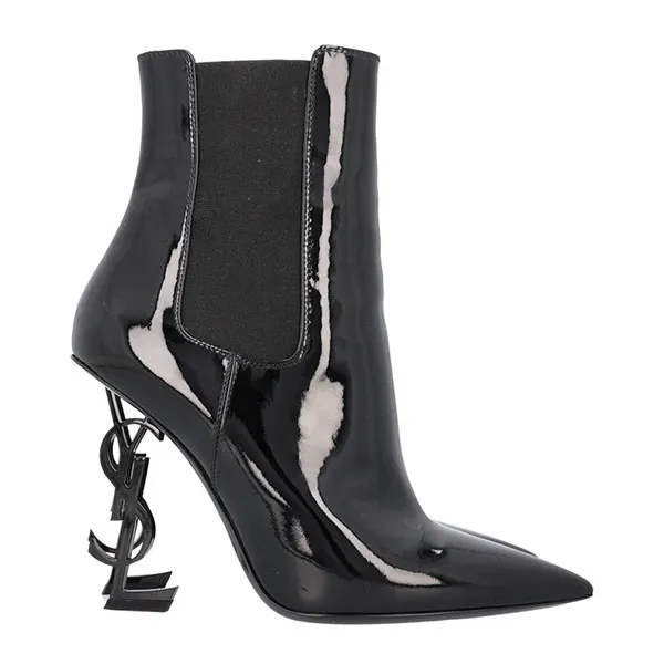 Giày Boot Nữ Yves Saint Laurent YSL Opyum Boots Màu Đen Size 35