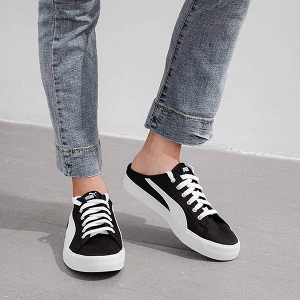 Giày Hở Gót Puma Bari Mule Black White 371318-01 Màu Đen Trắng Size 35.5