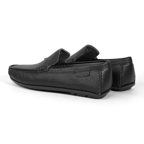 Giày Lười Nam Clarks Causual Wear Rendell Plain Black Olly Leather Màu Đen Size 39