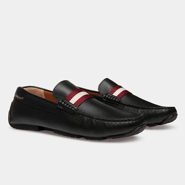 Giày Lười Nam Bally Pilot Driver Black 6306749 Màu Đen Size 9