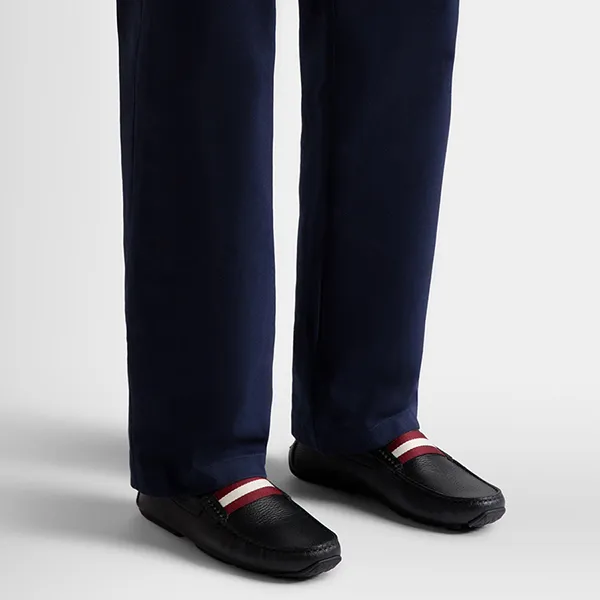 Giày Lười Nam Bally Pilot Driver Black 6306749 Màu Đen Size 9