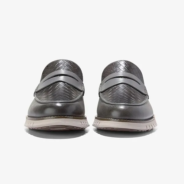 Giày Lười Nam Cole Haan Zerogrand Remastered Penny Loafers Màu Xám Khói Size 40