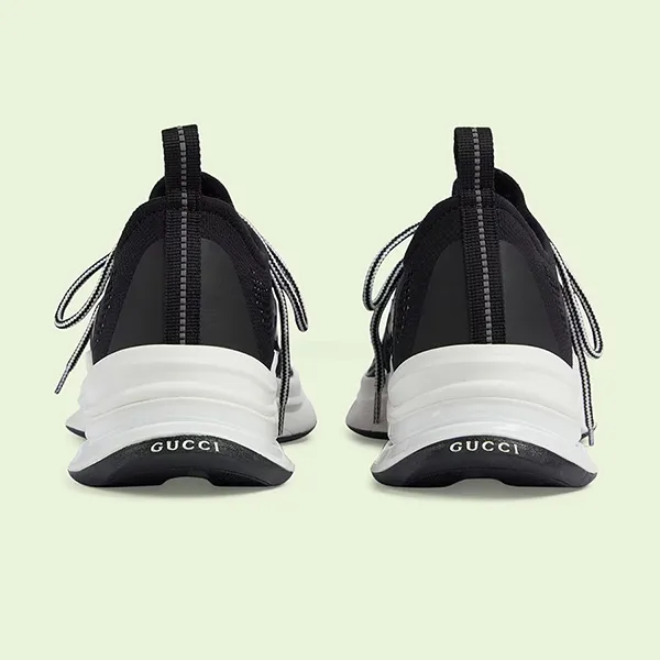Giày Thể Thao Nam Gucci Men's Run Sneaker Black White 714657-USM10-8442 Màu Đen - Trắng Size 7