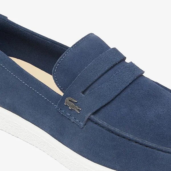 Giày Lười Nam Lacoste Men's Cochet Suede Loafers 49CMA0045 092 Màu Xanh Navy Size 39.5