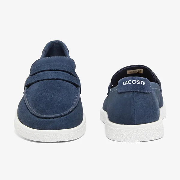 Giày Lười Nam Lacoste Men's Cochet Suede Loafers 49CMA0045 092 Màu Xanh Navy Size 39.5
