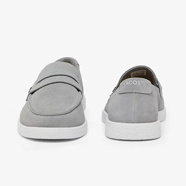 Giày Lười Nam Lacoste Men's Cochet Suede Loafers 49CMA0045 25Y Màu Xám Size 41