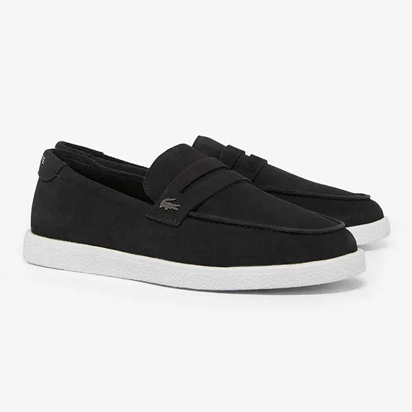 Giày Lười Nam Lacoste Men's Cochet Suede Loafers 49CMA0045 312 Màu Đen Size 40