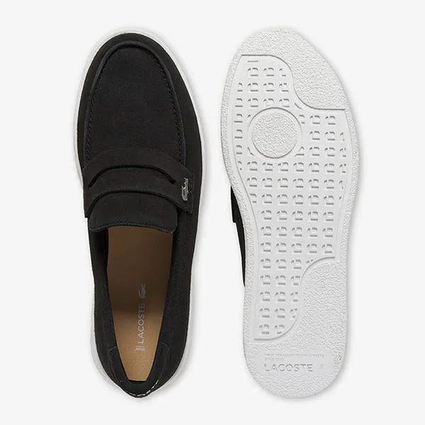 Giày Lười Nam Lacoste Men's Cochet Suede Loafers 49CMA0045 312 Màu Đen Size 40