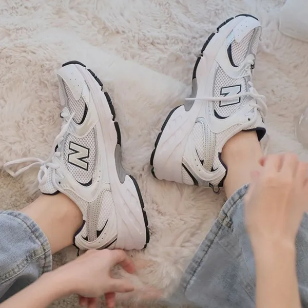 Giày Thể Thao New Balance 530 Retro Running Navy MR530SG Màu Trắng - Xanh Size 36