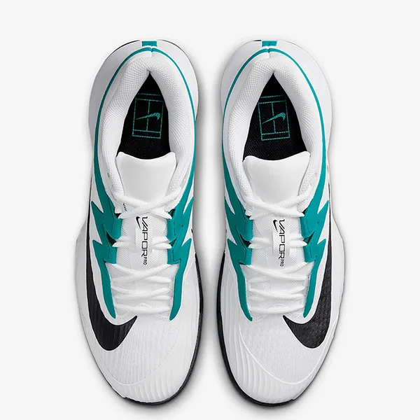 Giày Pickleball/Tennis Nike Vapor Pro 3 HC White Radiant Emerald FZ2161-104 Màu Xanh Trắng Size 40
