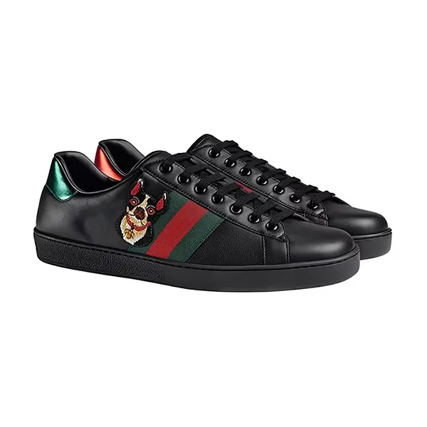 Giày Sneaker Gucci Ace Year of the Dog Black 501907-DOPE0-1061 Màu Đen Size 39