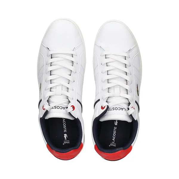 Giày Sneaker Nam Lacoste Men's 042 WHT/NVY 45SMA0095 Màu Trắng Size 7