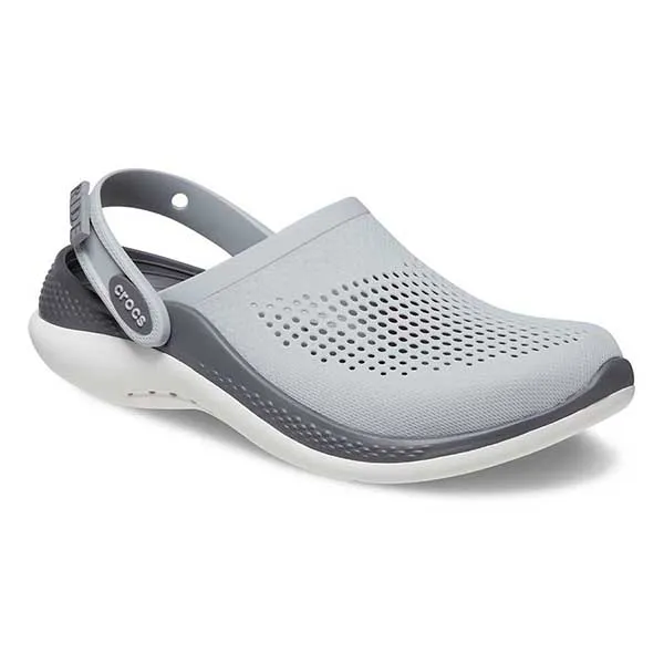 Giày Sục Nam Crocs LiteRide 360 Summer Clog - Beach Sandals Light Grey/Slate Grey Màu Xám Nhạt Size 41