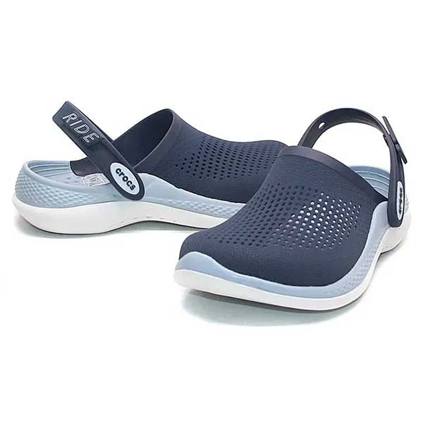 Giày Sục Nam Crocs LiteRide 360 Summer Clog - Beach Sandals Màu Xanh Navy Size 40
