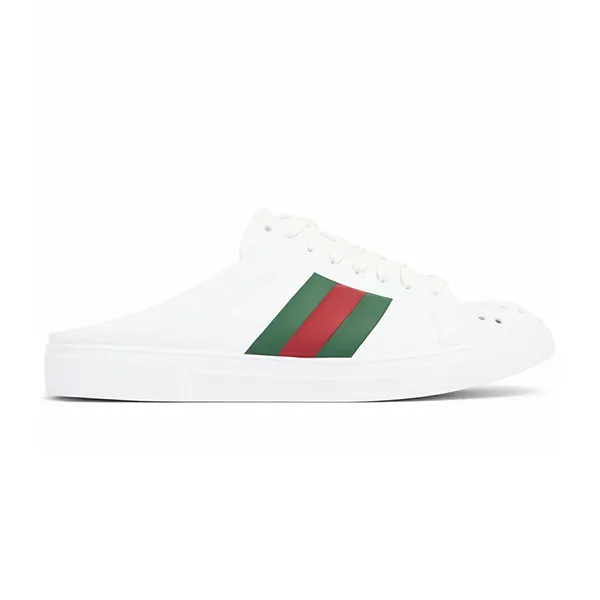Giày Sục Gucci Ace Sabot Rubber Mules 780288 Màu Trắng Size 5