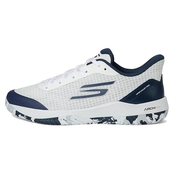 Giày Tennis/Pickleball Nam Skechers Go Train Arch Fit Viper Court Pro 9848247 Màu Xanh Trắng Size 41