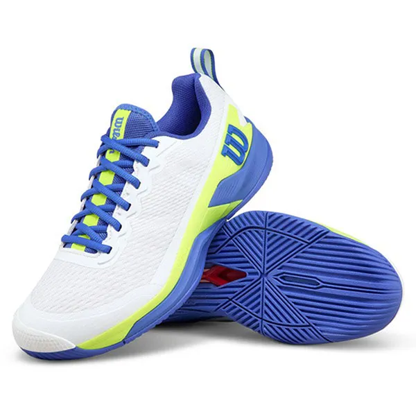 Giày Tennis/pickleball Nam Wilson Rush Pro 4.5 White Blue Yellow WRS336680 Màu Trắng Size 40