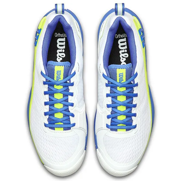 Giày Tennis/pickleball Nam Wilson Rush Pro 4.5 White Blue Yellow WRS336680 Màu Trắng Size 40