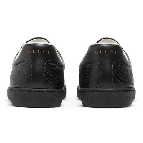 Giày Thể Thao Nam Gucci Ace GG Embossed Shoes 625787 1XK10 1000 Màu Đen Size 4.5