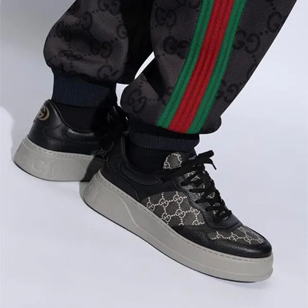 Giày Thể Thao Nam Gucci Sneaker 024615 Màu Xám Đen Size 39