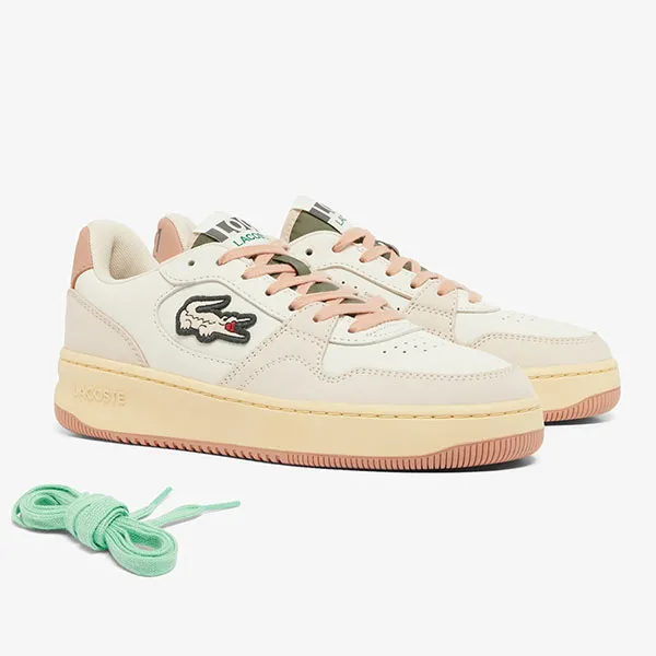 Giày Thể Thao Lacoste L001 Set Leather Sneakers 49SFA0088 UH1 Màu Trắng Hồng Size 39.5