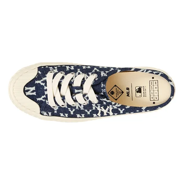 Giày Thể Thao MLB Playball Mule Playball Monogram Denim New York Yankees 32SHSD111-50N Màu Xanh Navy