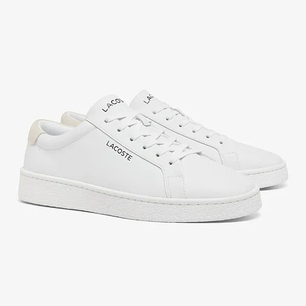 Giày Thể Thao Nam Lacoste Courtderby Leather Sneakers 49CMA0043 21G Màu Trắng Size 40
