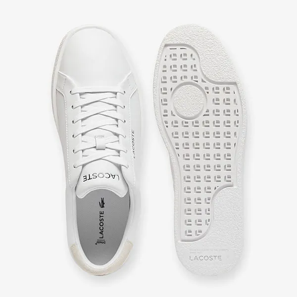 Giày Thể Thao Nam Lacoste Courtderby Leather Sneakers 49CMA0043 21G Màu Trắng Size 40