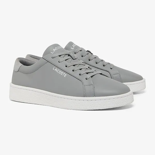 Giày Thể Thao Nam Lacoste Courtderby Leather Sneakers 49CMA0043 25Y Màu Xám Size 39.5