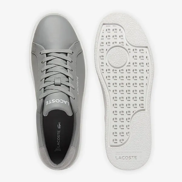 Giày Thể Thao Nam Lacoste Courtderby Leather Sneakers 49CMA0043 25Y Màu Xám Size 39.5