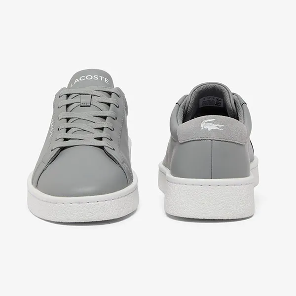 Giày Thể Thao Nam Lacoste Courtderby Leather Sneakers 49CMA0043 25Y Màu Xám Size 39.5