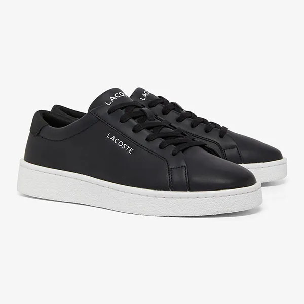 Giày Thể Thao Nam Lacoste Courtderby Leather Sneakers 49CMA0043 312 Màu Đen Size 41