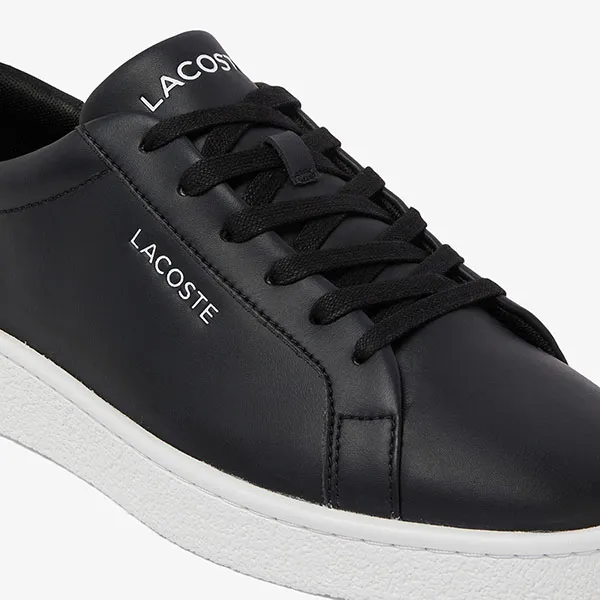 Giày Thể Thao Nam Lacoste Courtderby Leather Sneakers 49CMA0043 312 Màu Đen Size 41