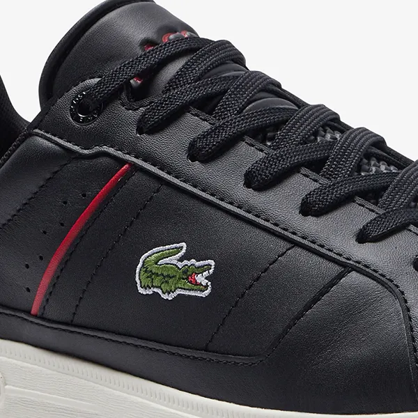 Giày Thể Thao Nam Lacoste Men's Europa Pro Leather Sneakers Black Màu Đen Size 40