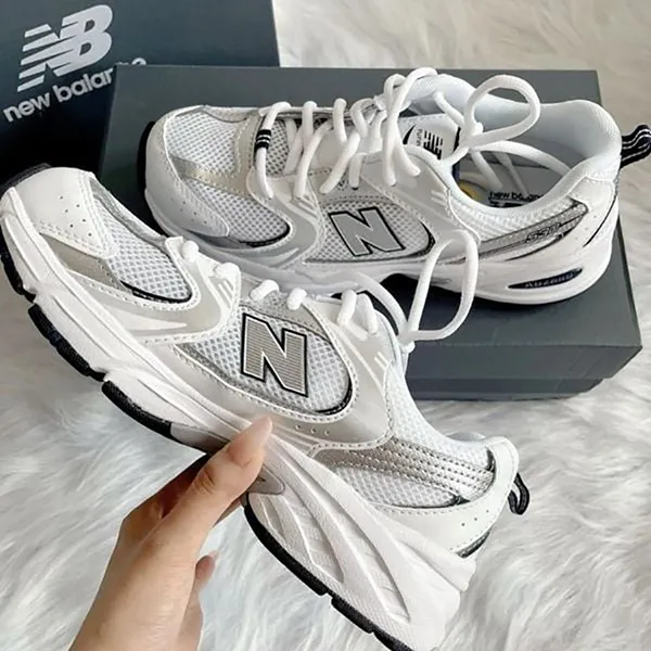 Giày Thể Thao New Balance 530 White Natural Indigo (GS) GR530SB1 Màu Trắng Bạc Size 36