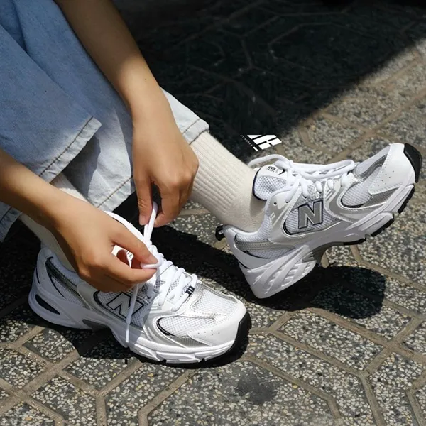 Giày Thể Thao New Balance 530 White Natural Indigo (GS) GR530SB1 Màu Trắng Bạc Size 36