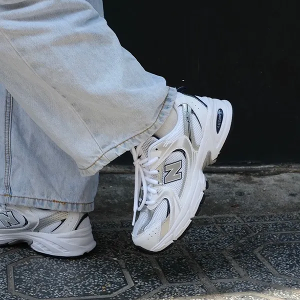 Giày Thể Thao New Balance 530 White Natural Indigo (GS) GR530SB1 Màu Trắng Bạc Size 36