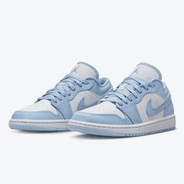 Giày Thể Thao Nike Air Jordan 1 Low ‘Aluminum’ DC0774-141 Màu Trắng Phối Xanh Size 37.5