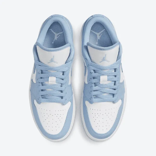 Giày Thể Thao Nike Air Jordan 1 Low ‘Aluminum’ DC0774-141 Màu Trắng Phối Xanh Size 37.5