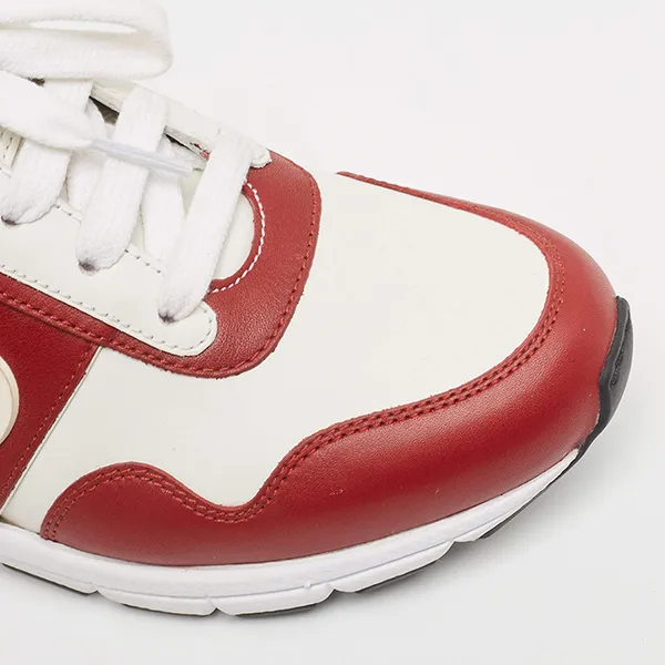 Giày Thể Thao Nữ Gucci Interlocking G Sneaker Màu Trắng/Đỏ Size 35.5